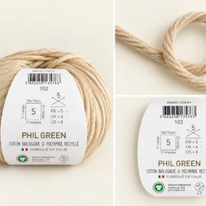 Fil coton Phildar Phil Green beige
