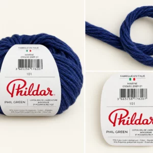 Fil coton Phildar Phil Green marine