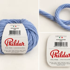 Fil coton Phildar Phil Pima bleu jean