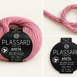 Laine Plassard Anita rose chiné