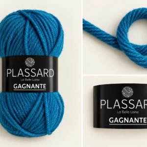 Laine Plassard Gagnante bleu canard