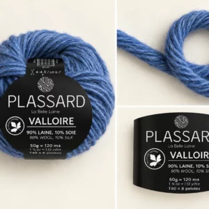 Laine Plassard Valloire bleu denim