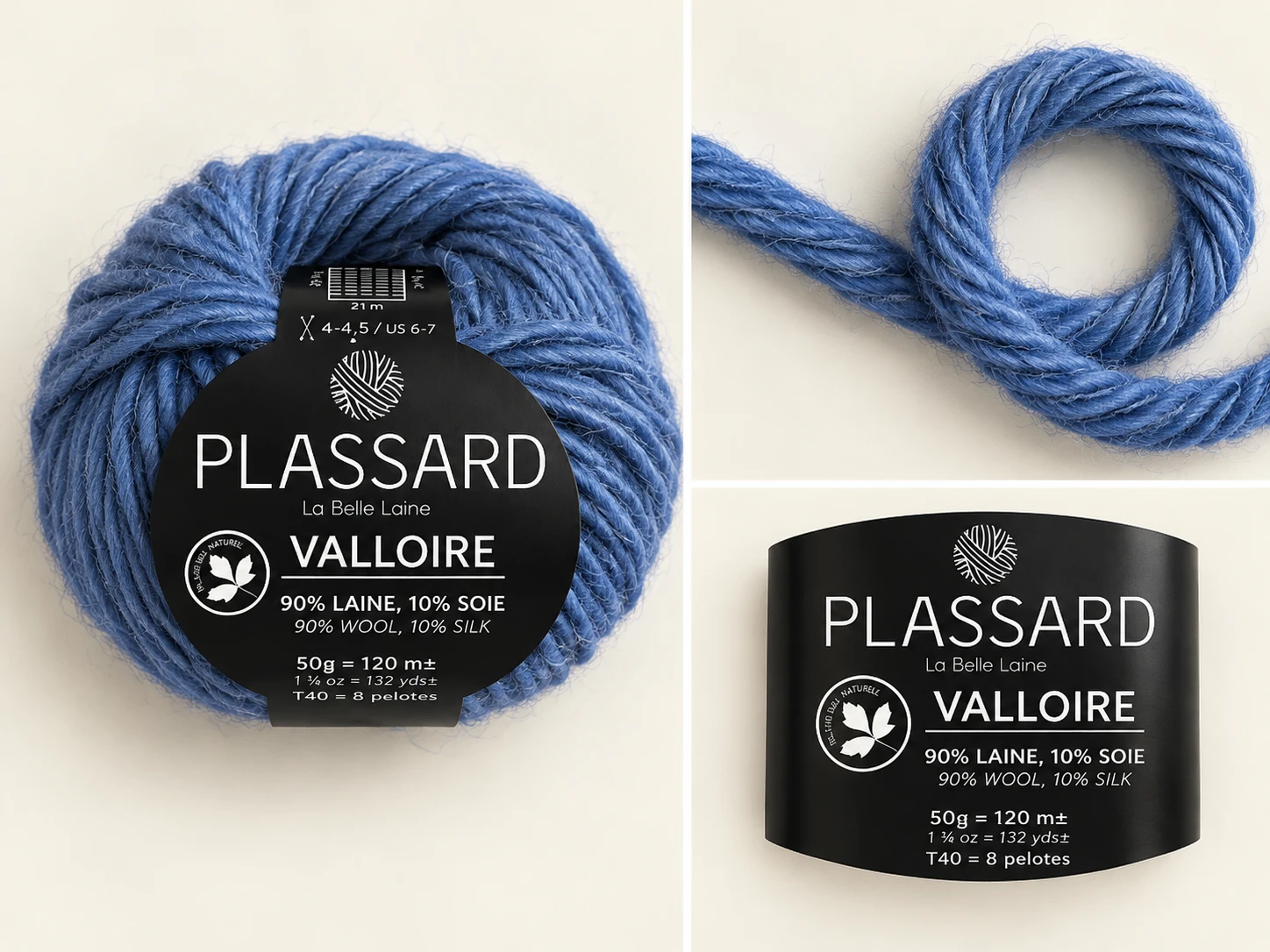 Laine Plassard Valloire bleu denim